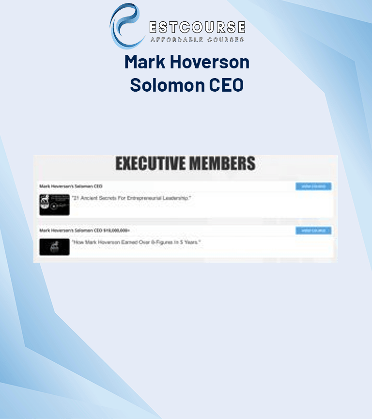 Mark Hoverson – Solomon CEO